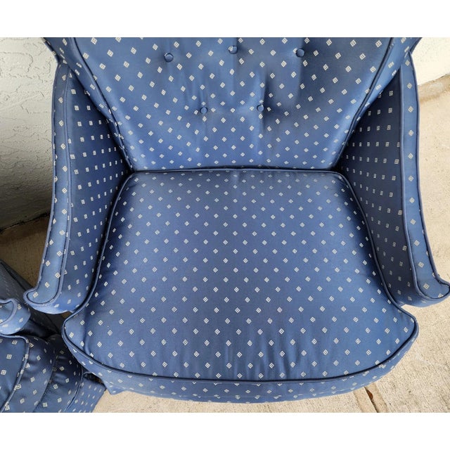 Vintage Hollywood Regency Accent Slipper Armchairs Pair For Sale - Image 11 of 18