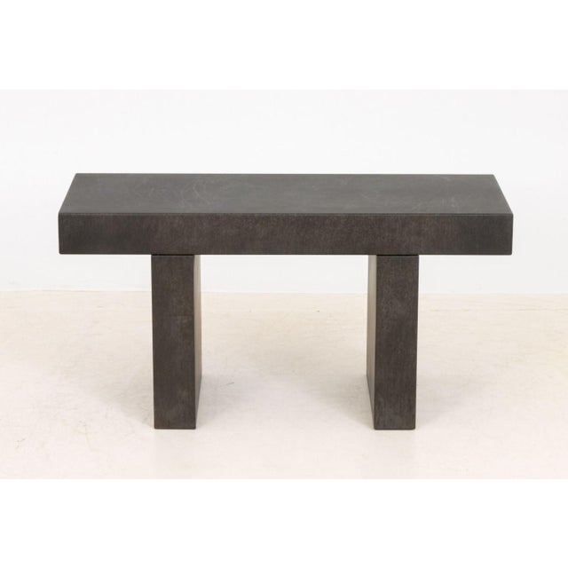 Modern Sheet Iron Metal Bench. 17.5" H x 34.5" W x 14" D. Provenance: From a 45 Sutton Place South Estate.