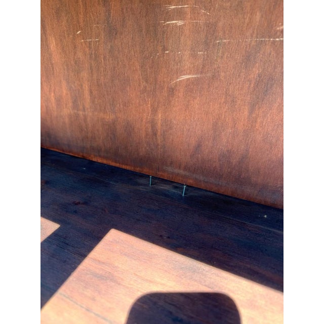 Vintage NC-Made Solid Mahogany Step Back Cupboard For Sale - Image 11 of 16