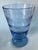 1930's American Engraved Cut Glass Cornflower Blue Pedestal Floral Vase For Sale - Image 10 of 11