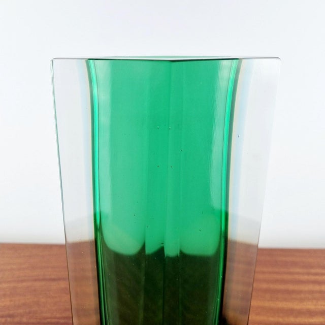 Green Murano Sommerso Glass Vase by Flavio Poli for Alessandro Mandruzzato, Italy, 1970s For Sale - Image 3 of 9