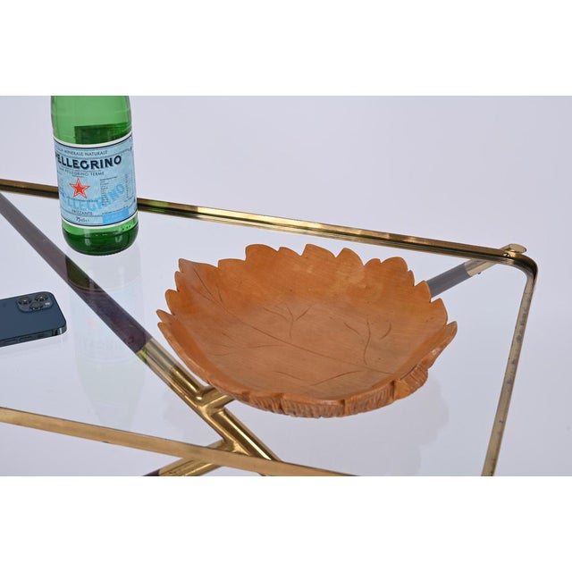 1950s Italian Maple Leaf Centerpiece by Aldo Tura for Macabo, 1950s For Sale - Image 5 of 18