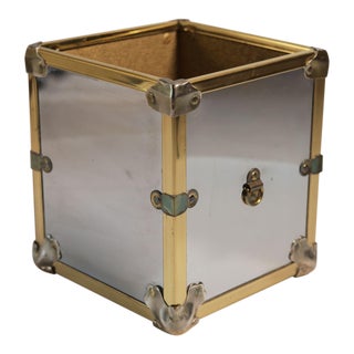 Brass and Chrome Regency Style Planter For Sale
