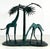Mid-Century Modern Italian Bronze Art Sculpture with Giraffes and Palm Tree, 1950s For Sale - Image 6 of 11