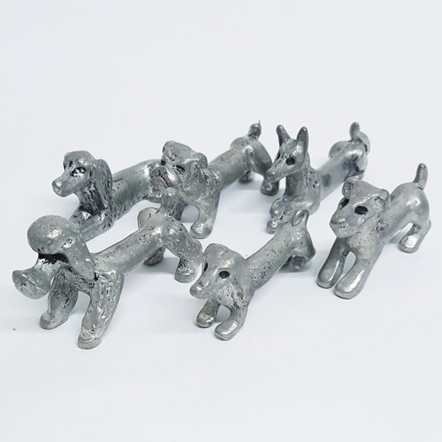 Pewter Dog Breed Kniferests by Les Étains De La Fountain, 1970s, Set of 6 For Sale - Image 10 of 10