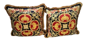 Versace Lion and Urn Pillows - a Pair