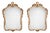 French Rococo Gilt Wood Mirrors, 1950s, Set of 2 For Sale