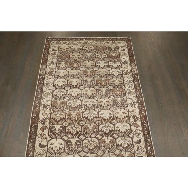 Traditional Antique Chocolate Malayer Runner - 3'5" x 9'7" For Sale - Image 3 of 8