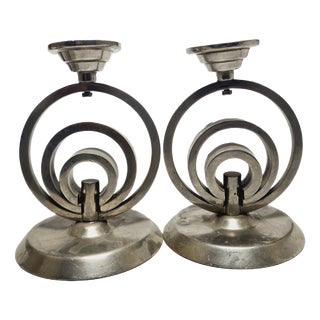 Art Deco Candleholder, Germany, 1970s, Set of 2 For Sale
