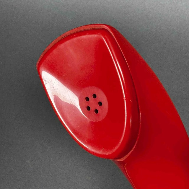 Red Vintage 60s Ericofon Cobra North Electric Co. Red Telephone Rotary Desk Phone For Sale - Image 8 of 12