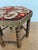 Brown Vintage Mid-Century Walnut Footstool With Geometric Needlepoint Tapestry For Sale - Image 8 of 11