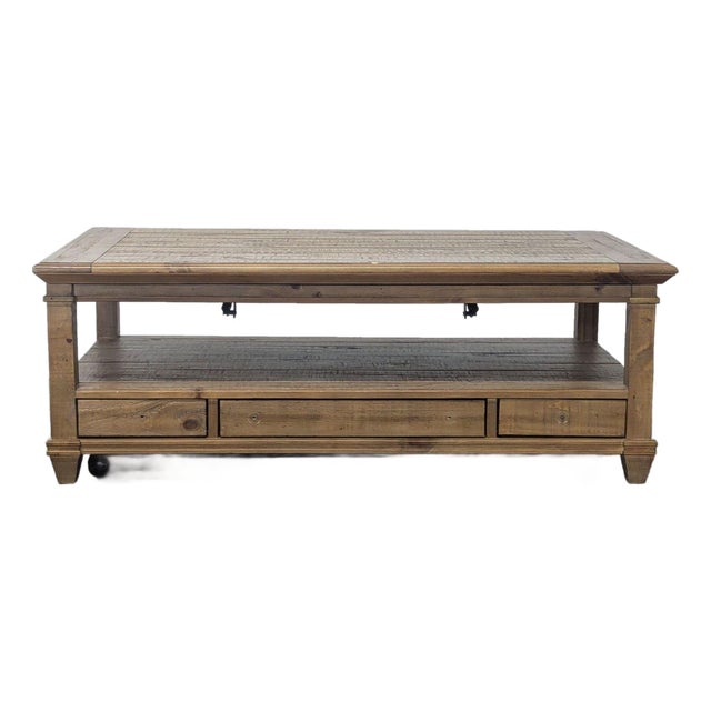 Rustic Lift-Top Coffee Table For Sale