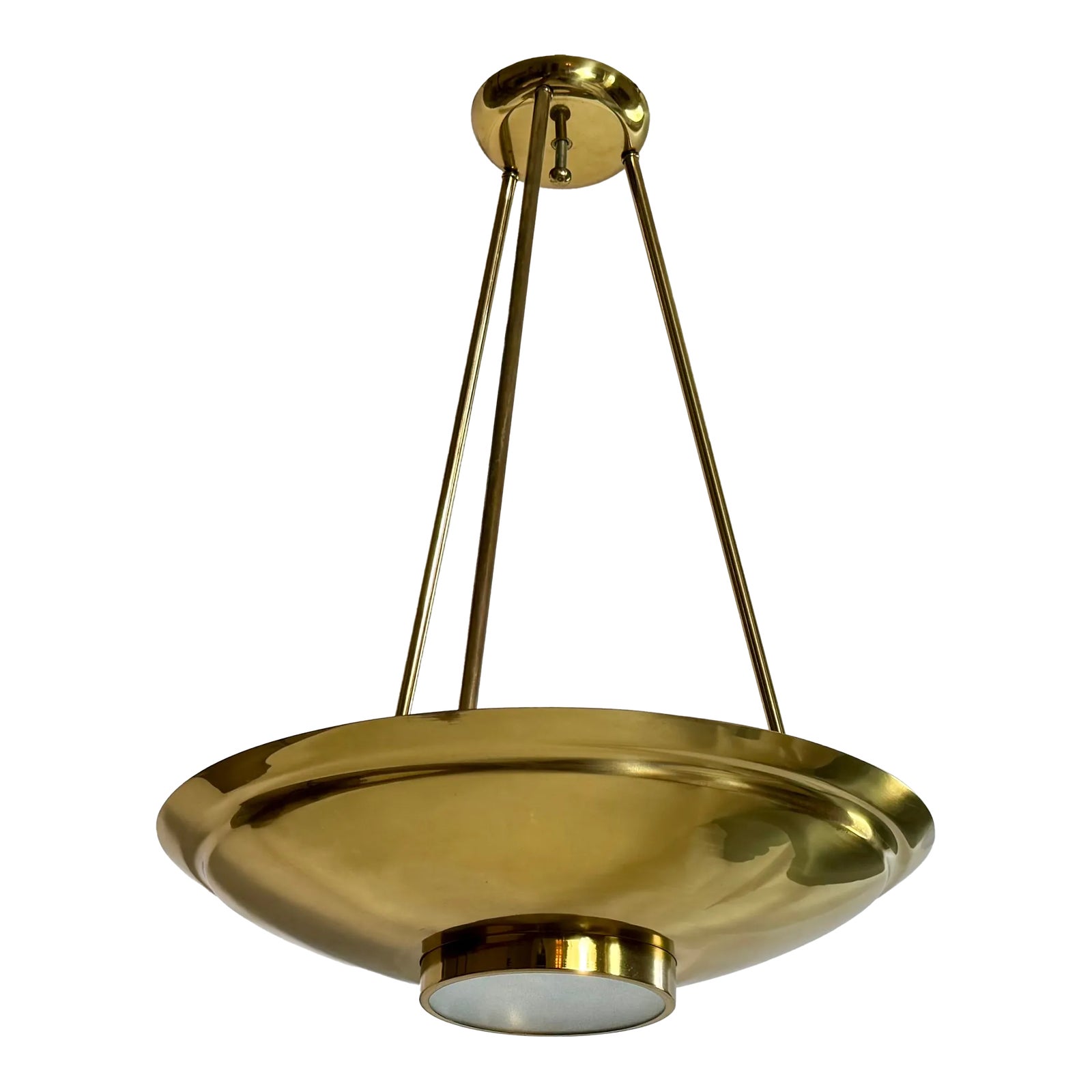 Late 20th Century Brass Pan Fixture | Chairish