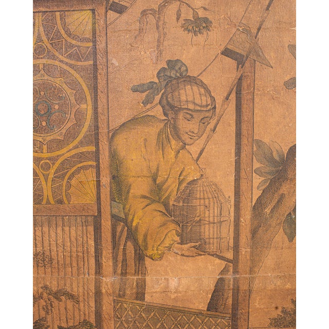 Camel Pair 19th Century French Chinoiserie Wallpaper Panels For Sale - Image 8 of 18