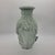 Late 20th Century Vintage Celadon Green Crackle Glaze Porcelain Lotus Frog Relief Vase 9 Inch For Sale - Image 5 of 10