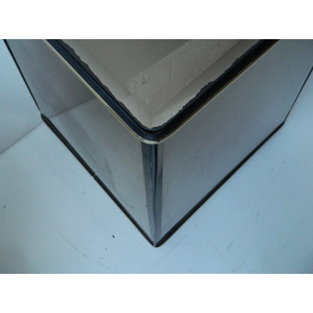 Italian Vintage Mirrored Pedestals - a Pair For Sale - Image 5 of 5