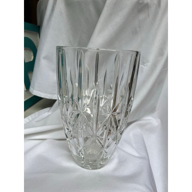 1970s 1970s Crystal Floral Centerpiece Vase For Sale - Image 5 of 5