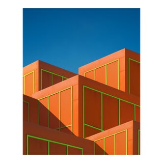 Neon Boxes III by Marc Fischer, Framed Metal Photography Print For Sale