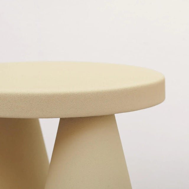 Isola Honey Ceramic Side Table from Portego For Sale - Image 6 of 8