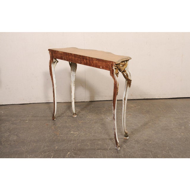 Mid 20th Century Italian Console W/ Lovely Swag Carved Skirt For Sale In Atlanta - Image 6 of 10