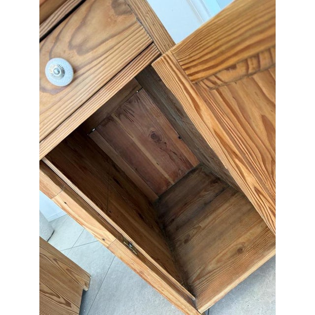 Brown Gründerzeit Desk in Pine Softwood, 1875 For Sale - Image 8 of 14