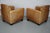 Brown Vintage Dutch Cognac Leather Club Chairs, 1970s, Set of 2 For Sale - Image 8 of 18