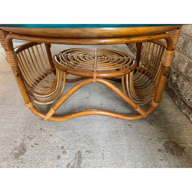 Vintage Bamboo Coffee Table For Sale - Image 16 of 18
