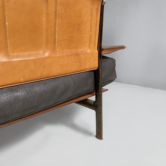 Italian Modern Black Leather Diesis Sofa attributed to Antonio Citterio and Paolo Nava for B&B Italia, 1980s For Sale - Image 18 of 18