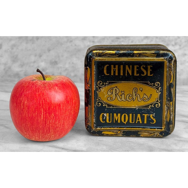 An Art Nouveau Rich's Chinese Cumquats" Advertising Storage Box, c.1930's - Pairs Nicely with Many Traditional & Eclectic...