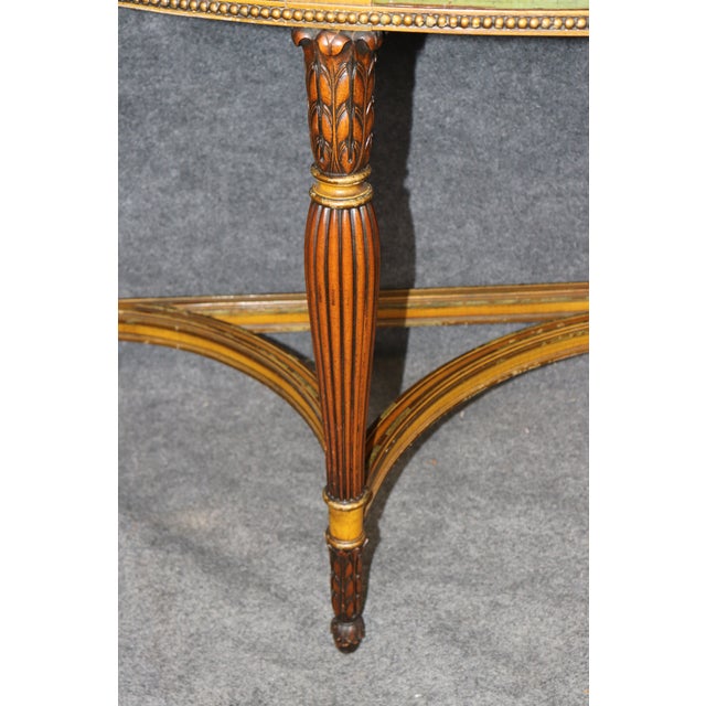 1920s 1920's Adams Style Paint Decorated Server Console Table Demilune Sideboard For Sale - Image 5 of 13