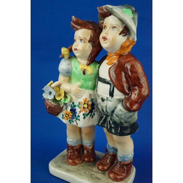 Ceramic Sculpture of a Couple of Children by Teodoro Sebelin, Nove Bassano, Italy, 1930s For Sale - Image 11 of 18