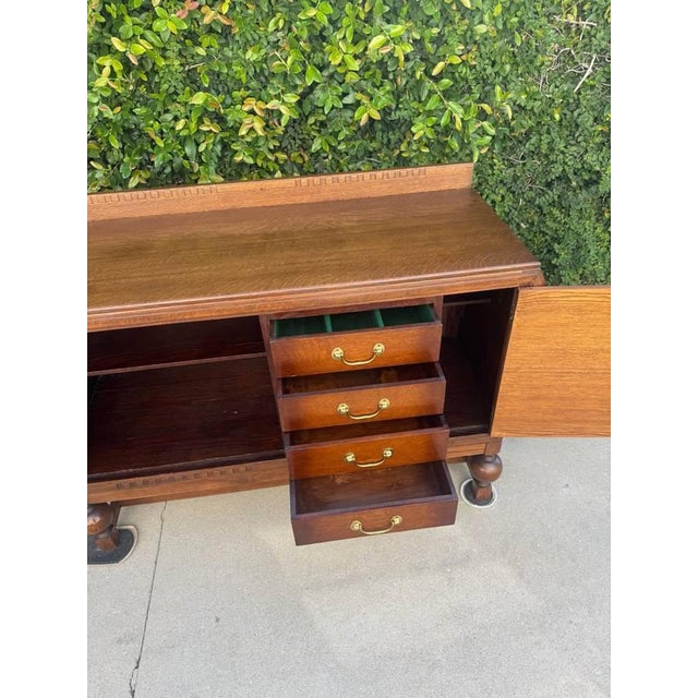 Art Deco Art Deco Oak Sideboard/Credenza/Buffet For Sale - Image 3 of 16