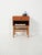 Scandinavian teak bedside table from the 1960s with a box-shaped structure, one drawer, and beech legs, featuring a...