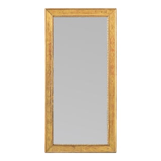 French 19th Century Transitional Gold Gilt Mirror For Sale