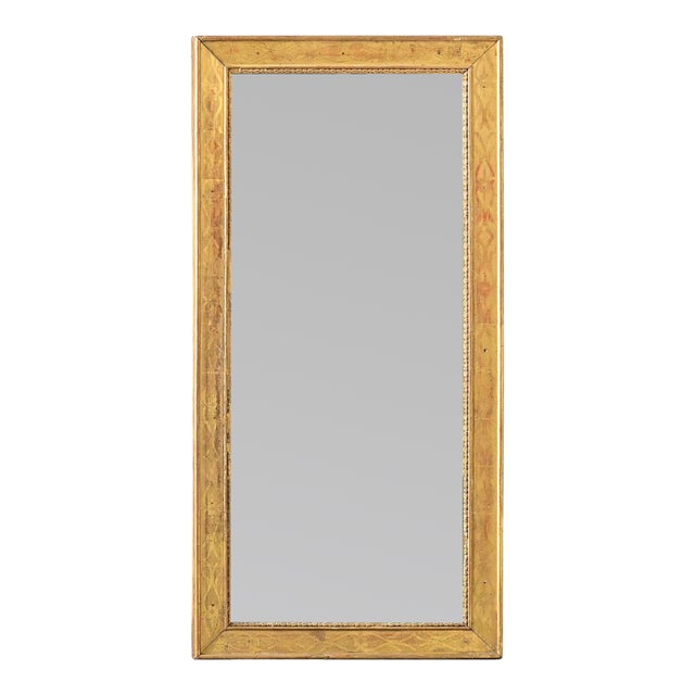 French 19th Century Transitional Gold Gilt Mirror For Sale