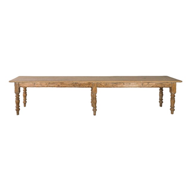 Monumental Antique English Pine Harvest Table | 12.5 Feet | Circa 1880 For Sale