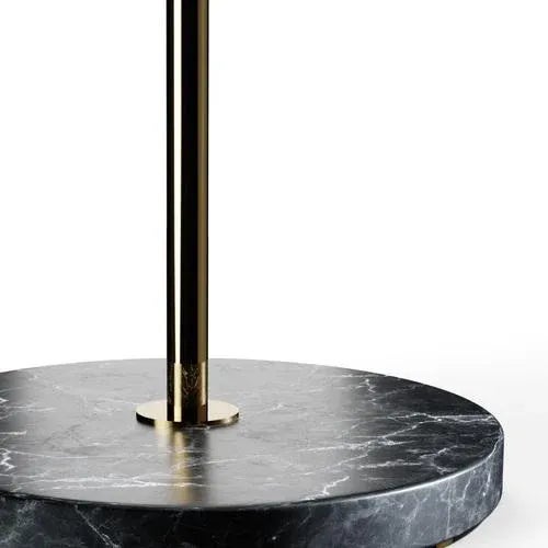 Metal Brushed Brass Tall J14 Floor Lamp from Disderot For Sale - Image 7 of 9