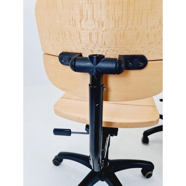 Vintage Bauhaus Swivel Office Cair in Wood by Stollgiroflex, 1990s For Sale - Image 17 of 18