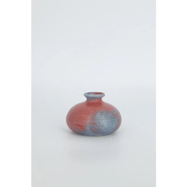 Small Mid-Century Scandinavian Modern Collectible Two-Color Stoneware Vase, 1960s For Sale - Image 6 of 6