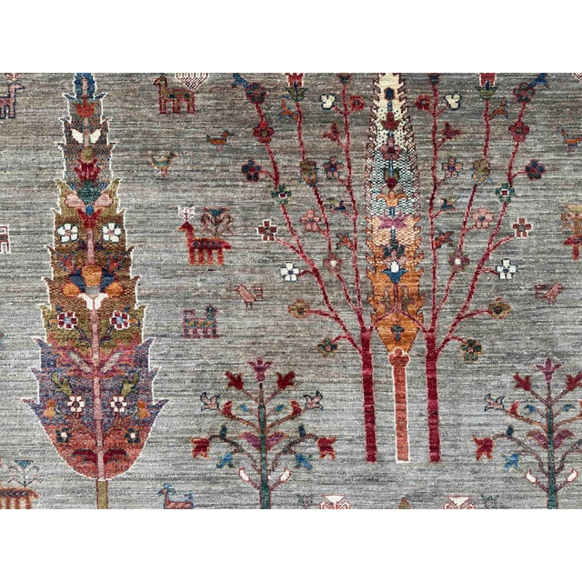 Vintage Persian Gabbeh Wool Tree of Life Rug – 173x243 Cm For Sale - Image 15 of 18
