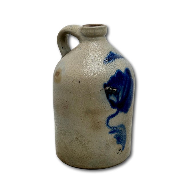 This Really is a Great Looking Authentic Antique American Primitive Stoneware Storage Jug. Circa Mid 19th Century. t is It...