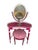 Pink Fully Refurbished & Hand-Painted Whimsical Regency Pink Vanity Set With Swivel Mirror & Custom Leopard Stool – 3 Pieces For Sale - Image 8 of 10