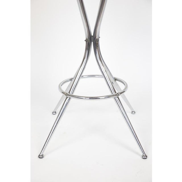 Diner Bar Stool in Faux Leather For Sale - Image 4 of 7