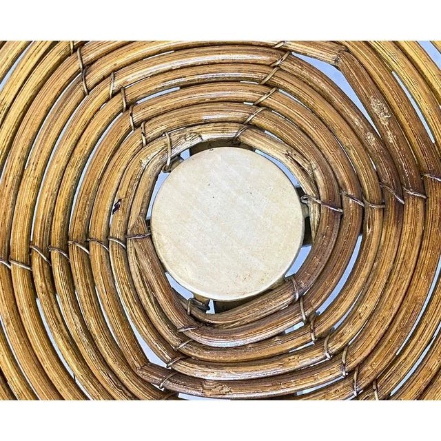 Ivory Vintage Rush and Iron Table, 1970s For Sale - Image 8 of 11