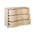Contemporary Matthew Izzo Home Plymouth Natural Grasscloth Three Drawer Chest With Acrylic and Brass Handles For Sale - Image 3 of 3