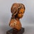 Wood Vintage Italian Wood Sculpture Bust of Girl, 1960s For Sale - Image 7 of 15