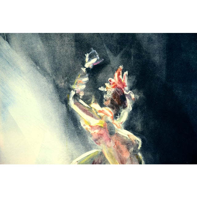 Black "Capricho" Original Impressionist Monotype by Linda O'Hagan For Sale - Image 8 of 8