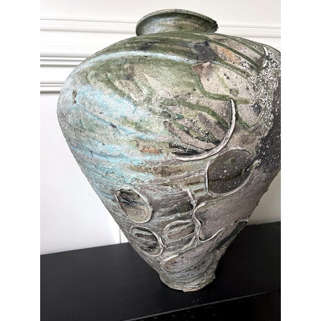 Massive Ceramic Jar Tsubo by Japanese Potter Yui Tsujimura For Sale - Image 18 of 18