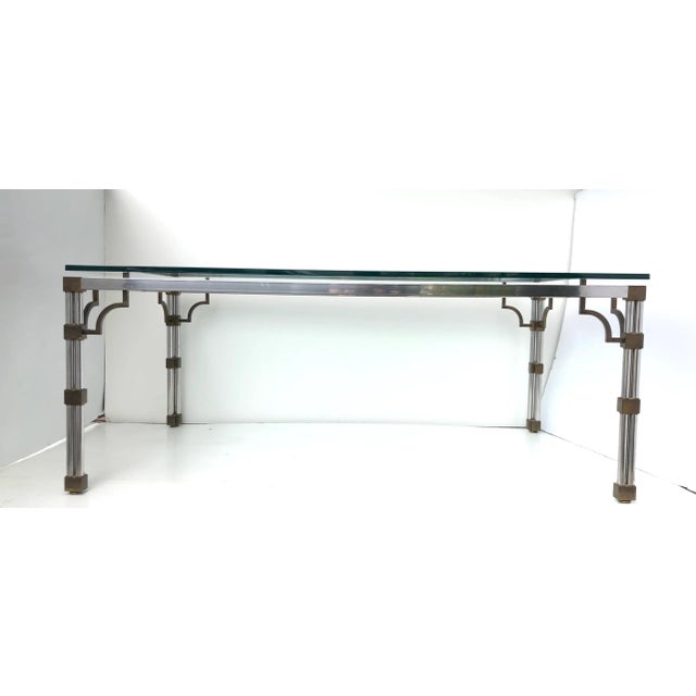 Silver 1970s Hollywood Regency Dining Table For Sale - Image 8 of 12