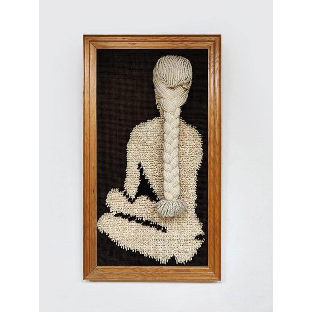 1970s Vintage Wool Smyrna Wall Tapestry, 1970s For Sale - Image 5 of 5